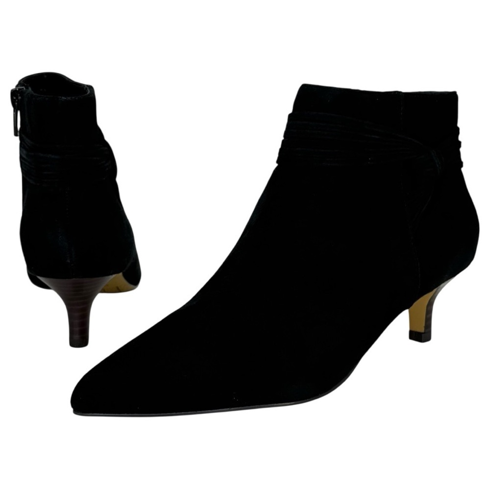 Bella Vita Jani Black Suede Leather Womens Booties Size 9N - Picture 8 of 11